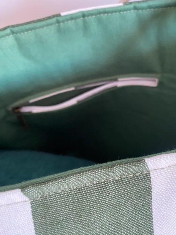 SAC SUNNY UNE POCHE RAYE VERT
