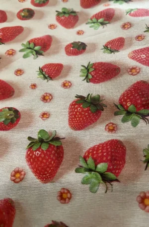 TISSU ENDUIT FRAISES