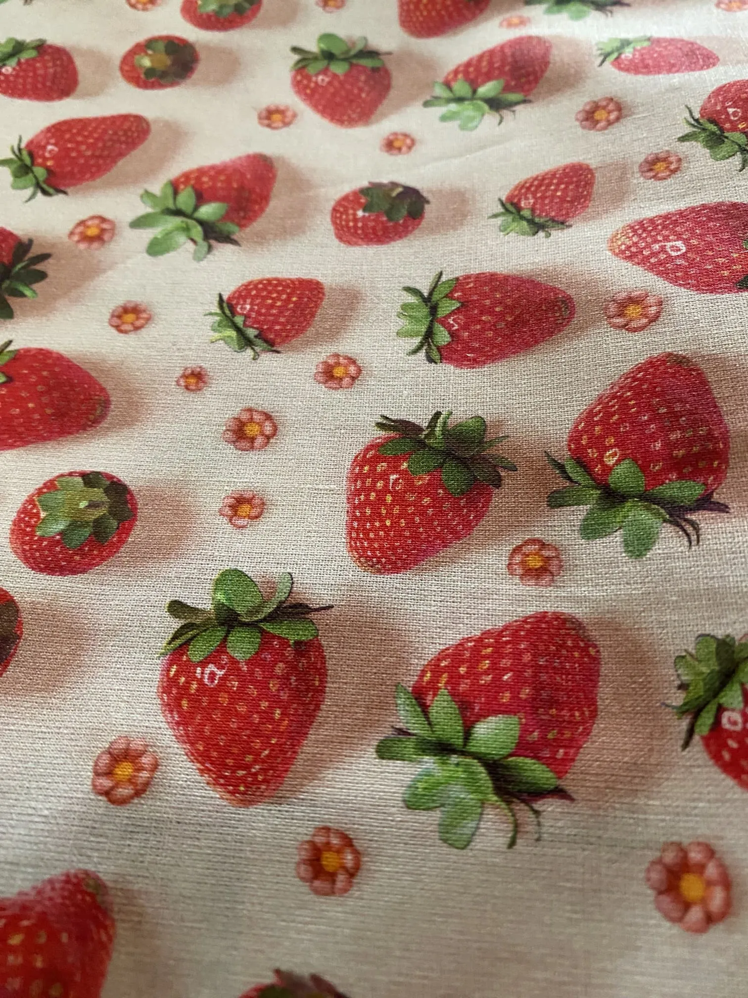 TISSU ENDUIT FRAISES