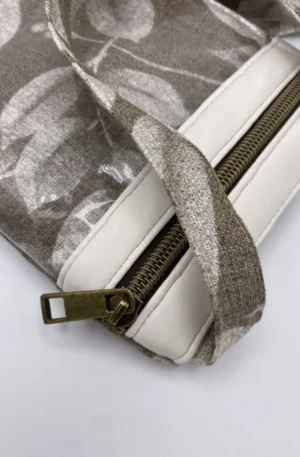 POCHETTE TELEPHONE FEUILLES TAUPE
