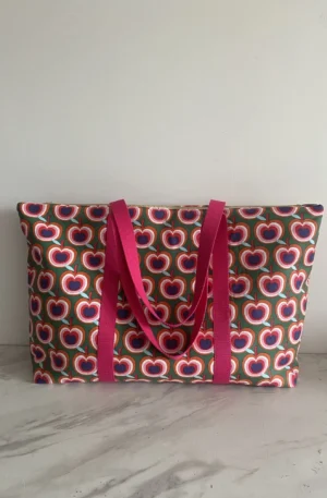 SAC VOYAGE COEUR ET POMMES