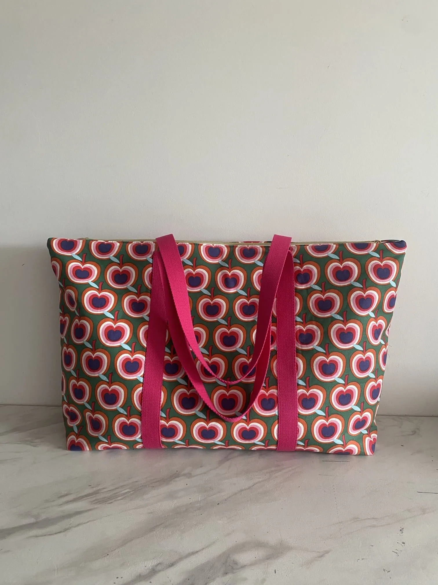 SAC VOYAGE COEUR ET POMMES