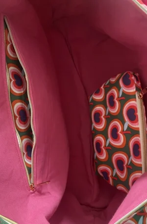 SAC VOYAGE COEUR ET POMMES